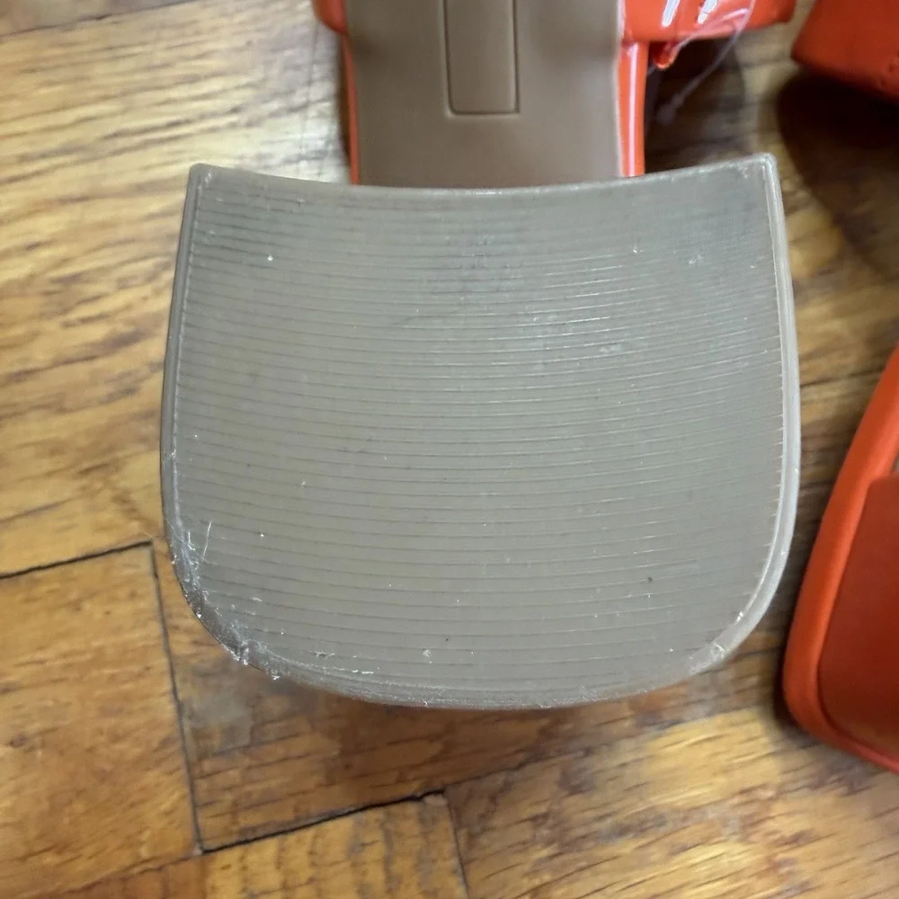 Worthington Platform Wedge Sandal Mules Patent Orange Women's Sz 9 NWT *